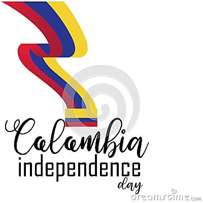 Happy Colombia Independence Day vector Cartoon Illustration