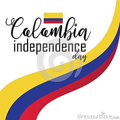 Happy Colombia Independence Day vector Cartoon Illustration