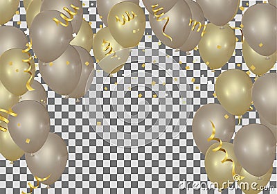 Happy Color background Happy Birthday! Holiday Banner with Colo Vector Illustration