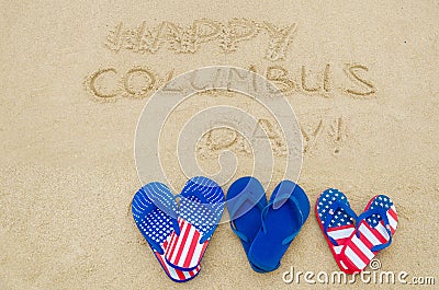 Happy Columbus Day USA background Stock Photo