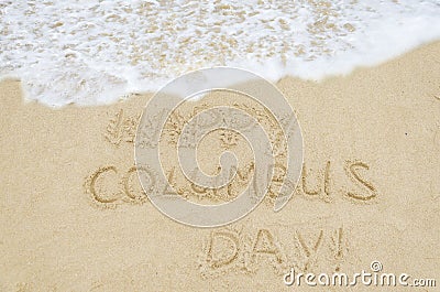 Happy Columbus Day USA background Stock Photo