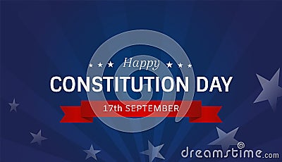 Happy Constitution Day greeting banner design. Citizenship Day celebration in US. - Vector Vector Illustration