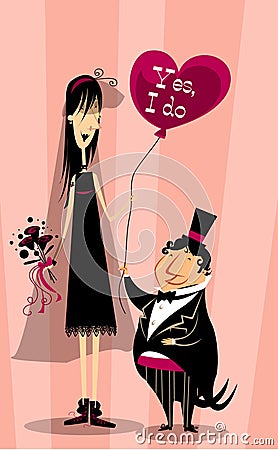 Happy couple Vector Illustration