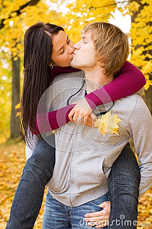 Happy couple outdoors Stock Photo