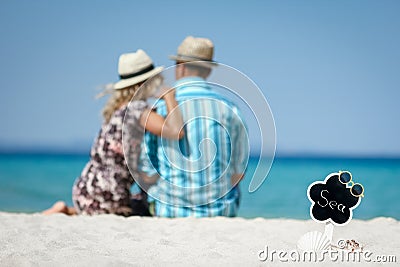 A Happy couple at the seaside vacation travel weekend Stock Photo