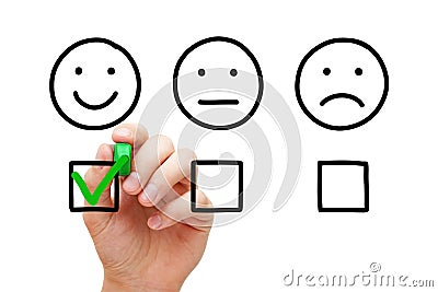 Happy Customer Feedback Survey Concept Stock Photo