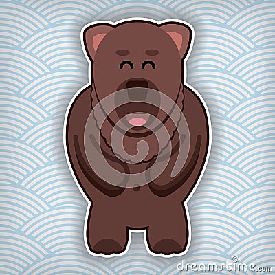 Happy cute bear Vector Illustration