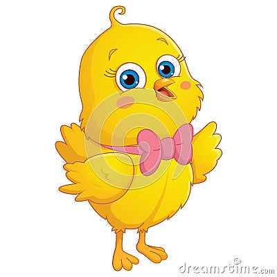 Happy Cute Chick Vector Illustration Vector Illustration