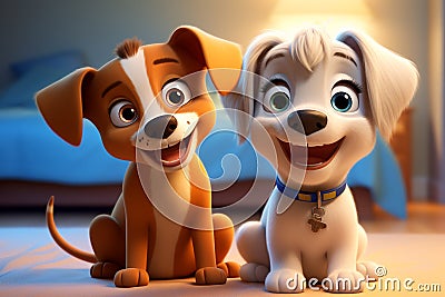 happy cute funny perfect beautiful playful joyful adorable pretty animated dogs pet puppy mans best friends. running Stock Photo