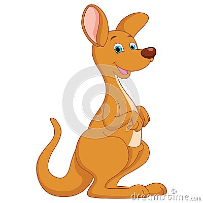 Happy Cute Kangaroo Vector Illustration Vector Illustration