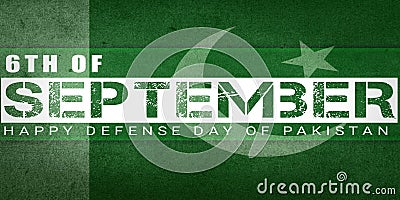 Happy defense day, Flag of Pakistan Stock Photo