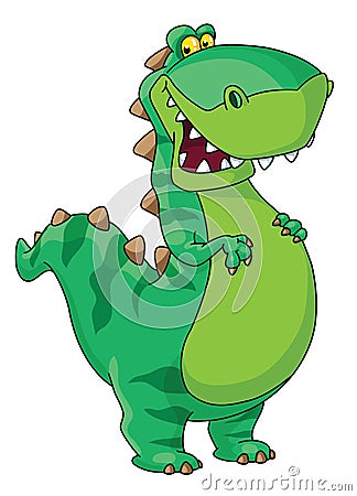 Happy dinosaur Vector Illustration