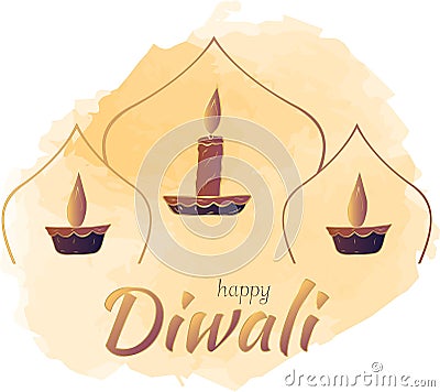 Happy Diwali! Banner. Vector. Vector Illustration