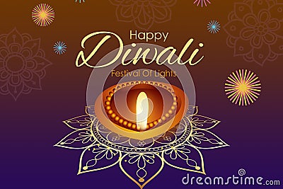 Happy Diwali : festival of lights background & greeting card Stock Photo