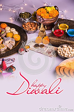 Happy diwali greeting card Stock Photo