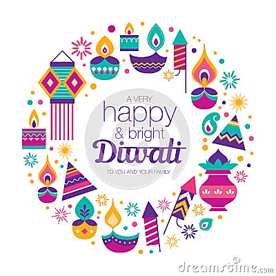 Happy Diwali Vector Illustration