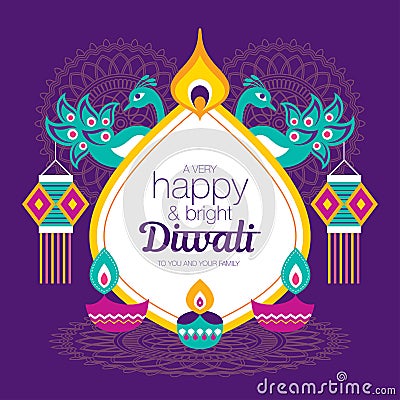 Happy Diwali Vector Illustration