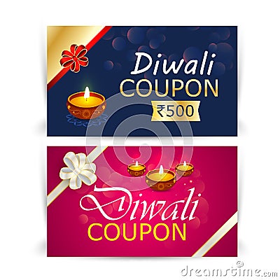 Happy Diwali poster, header, banner or greeting card design Cartoon Illustration