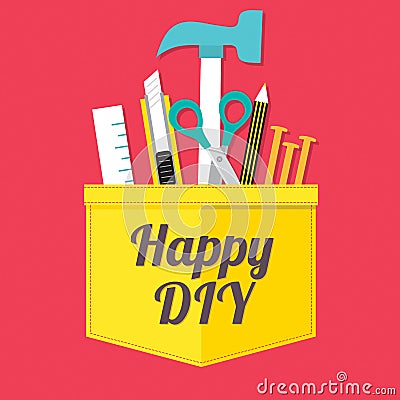 Happy DIY Vector Illustration