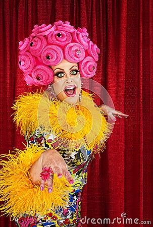 Happy Drag Queen Stock Photo