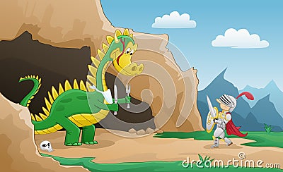 Happy Dragon Cartoon Vector Illustration