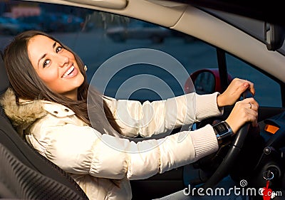 Happy driver Stock Photo