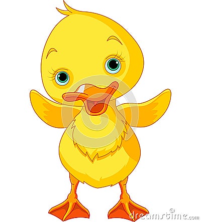 Happy Duckling Vector Illustration