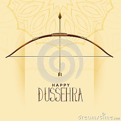 Happy dussehra celebration greeting indian festival background design Vector Illustration