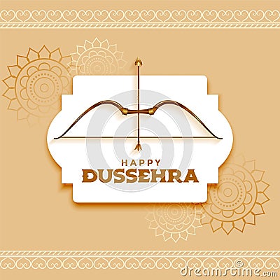 Happy dussehra festival card design in indian style Vector Illustration