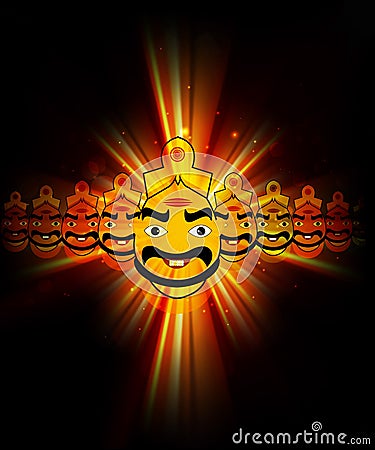 Happy Dussehra festival colorful design Vector Illustration