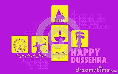 Happy Dussehra Vector Illustration