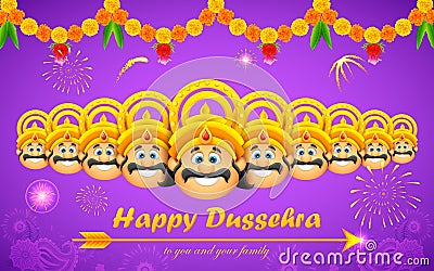 Happy Dussehra Vector Illustration