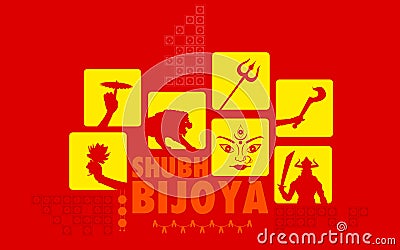 Happy Dussehra Vector Illustration