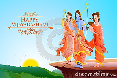 Happy Dussehra Vector Illustration