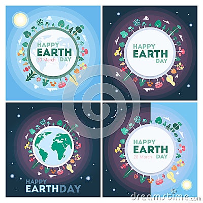 Happy Earth day. Vector Illustration