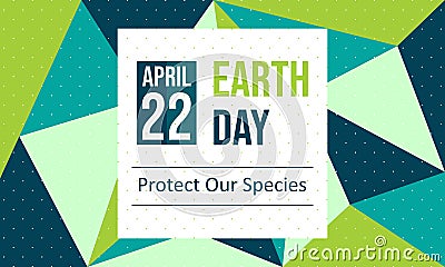 Happy Earth Day - Vector Vector Illustration