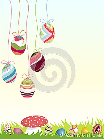 Happy easter background Vector Illustration