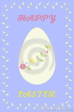 Happy Easter banner, greeting card. Vector illustration Vector Illustration