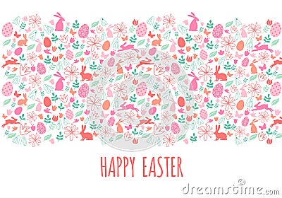 Happy Easter banner, vector Vector Illustration