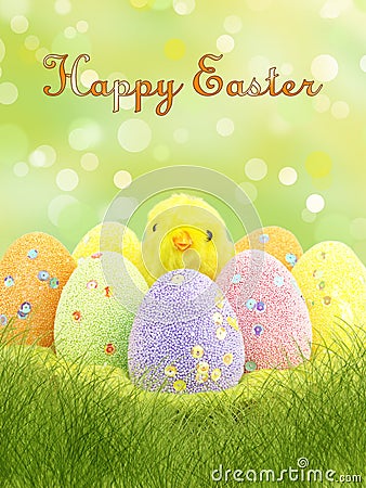 Happy easter card Stock Photo