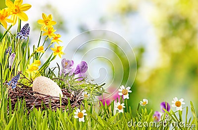 Happy Easter Card or Advertising Stock Photo