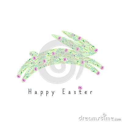 Happy Easter card Vector Illustration