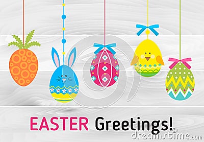 Happy easter card Vector Illustration