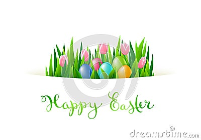 Happy Easter card Vector Illustration