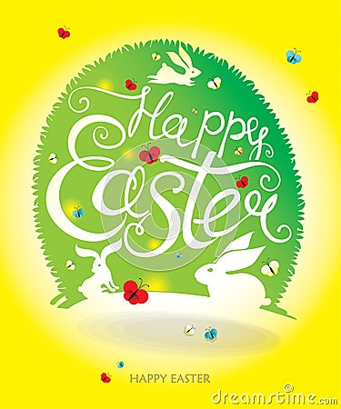 Happy Easter card. Stock Photo