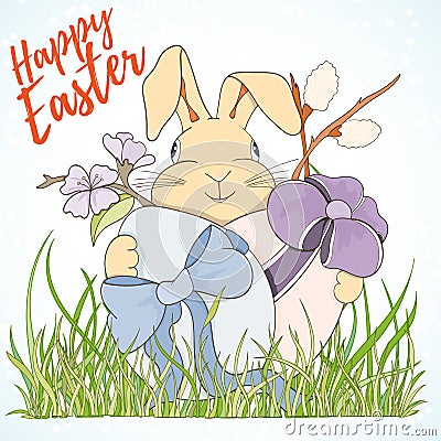Happy Easter card Vector Illustration