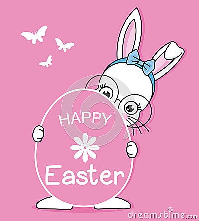 Happy easter card Vector Illustration