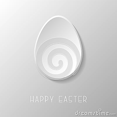 Happy easter card with paper origami egg. Holiday background Vector Illustration