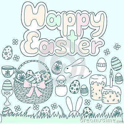 Happy Easter card Vector Illustration