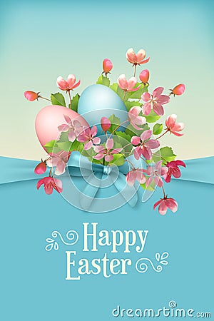 Happy Easter Card Vector Illustration